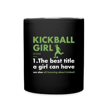 Sport Girl Définition Kickball - Mug uni - noir - Devant