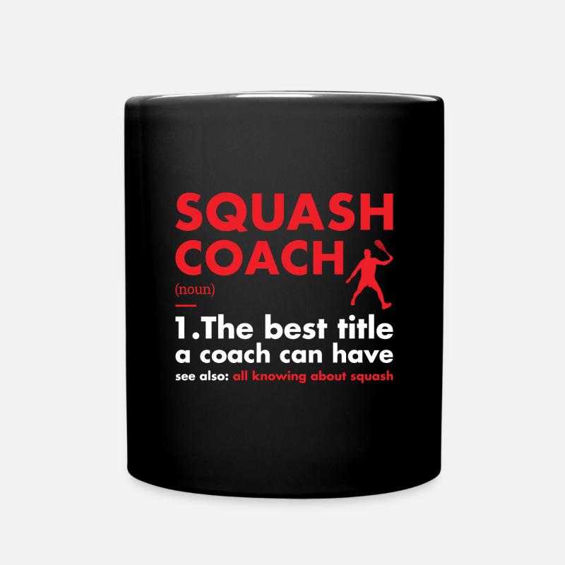 Sport Coach Definition Squash - Full Colour Mug - black