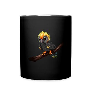 Baby Parrot Bird Macaw - Full Colour Mug - black - Front