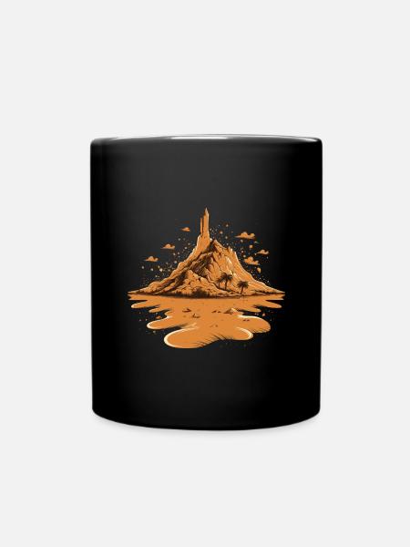 Désert Nature Paysage Palmiers - Mug uni - noir