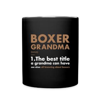 Boxer Grandma Definition - Full Colour Mug - black - Front