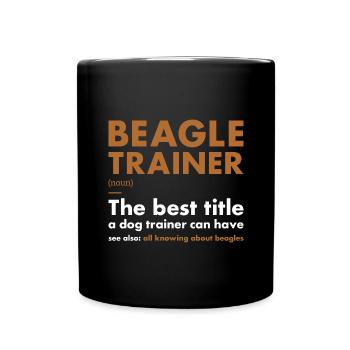 Définition de l’entraîneur Beagle - Mug uni - noir - Devant