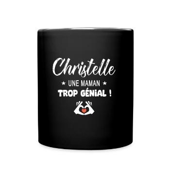 Christelle Cadeau pour une maman génial - Mug uni - noir - Devant