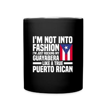 Puerto Rico Flagge | Puerto Ricaner Geschenkideen - Tasse einfarbig - Schwarz - Vorne