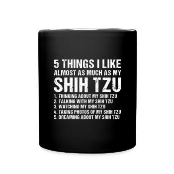 J’aime autant que mon Shih Tzu - Mug uni - noir - Devant