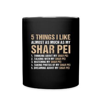 J’aime autant que mon Shar Pei - Mug uni - noir - Devant