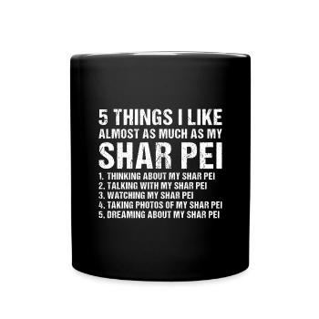 J’aime autant que mon Shar Pei - Mug uni - noir - Devant