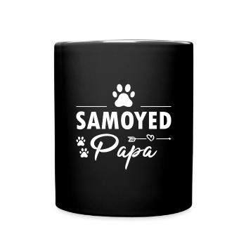 Papa Samoyède - Mug uni - noir - Devant