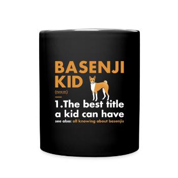 Chien Basenji Kid Définition - Mug uni - noir - Devant