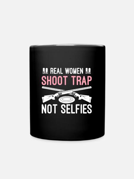 Trapschießen - Tasse einfarbig - Schwarz