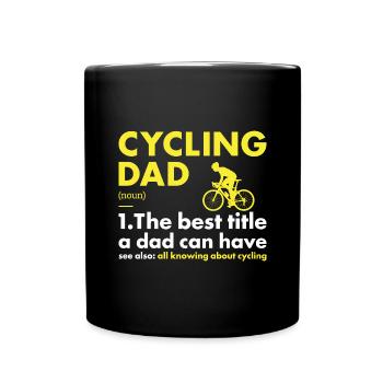 Sport Dad Cycling - Full Colour Mug - black - Front