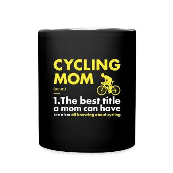 Sport Mom Cycling - Tasse einfarbig - Schwarz - Vorne