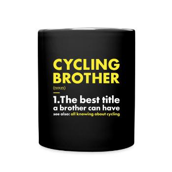 Sport Brother Cycling - Full Colour Mug - black - Front