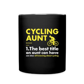 Sport Aunt Cycling - Tasse einfarbig - Schwarz - Vorne