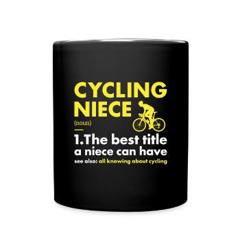 Sport Niece Cycling - Tasse einfarbig - Schwarz - Vorne