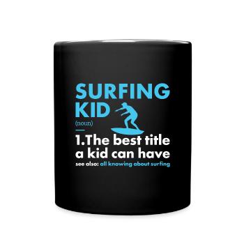 Sport Kid Surfing - Tasse einfarbig - Schwarz - Vorne