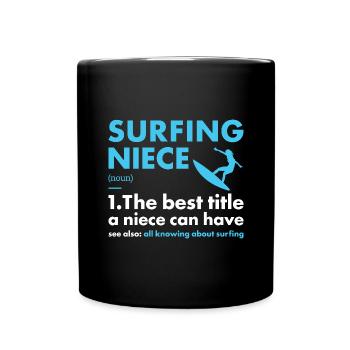 Sport Niece Surfing - Full Colour Mug - black - Front