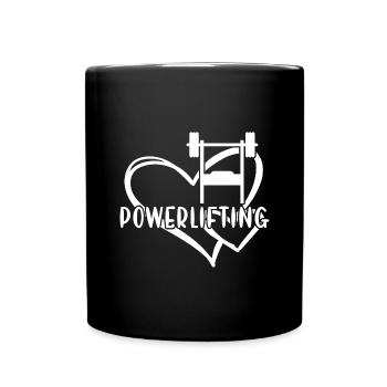 Sport Heart Powerlifting - Tasse einfarbig - Schwarz - Vorne