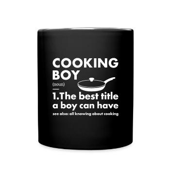 Cook Boy Definition Cooking - Full Colour Mug - black - Front