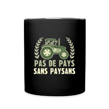 pas de pays sans paysans - Mug uni - noir - Devant