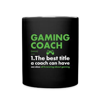 Gamer Coach Définition du jeu - Mug uni - noir - Devant