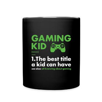 Gamer Kid Définition du jeu - Mug uni - noir - Devant