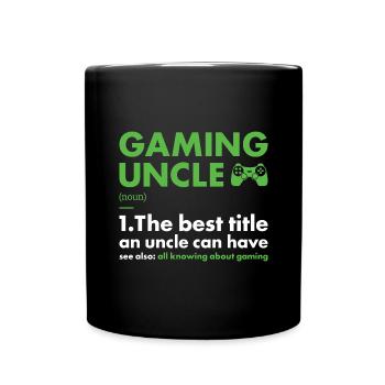 Gamer Uncle Definition Gaming - Tasse einfarbig - Schwarz - Vorne
