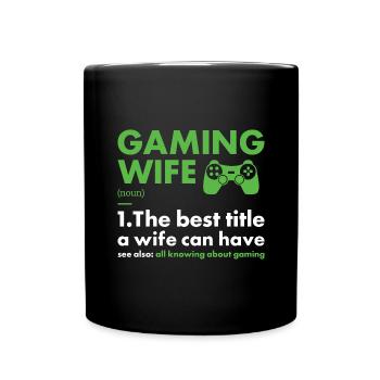 Gamer Femme Définition Jeux - Mug uni - noir - Devant