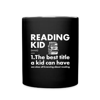 Lecteur Kid Définition Lecture - Mug uni - noir - Devant