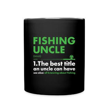 Fisher Uncle Définition Pêche - Mug uni - noir - Devant