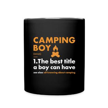 Camper Boy Definition Camping - Full Colour Mug - black - Front