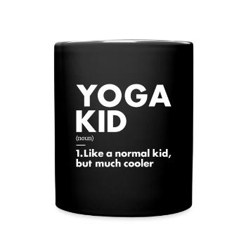 Yogi Kid Definition Yoga - Tasse einfarbig - Schwarz - Vorne