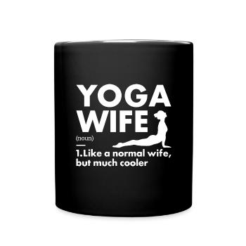 Yogi Wife Definition Yoga - Tasse einfarbig - Schwarz - Vorne