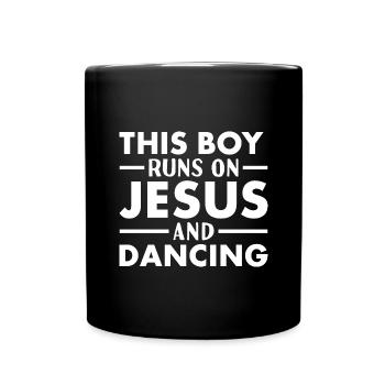 Dancer This Boy Runs On Jesus Dancing - Full Colour Mug - black - Front