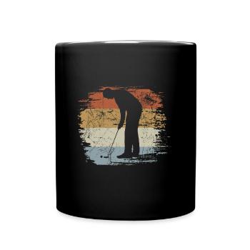 Minigolf Retro - Vintage - Silhouette - Full Colour Mug - black - Front