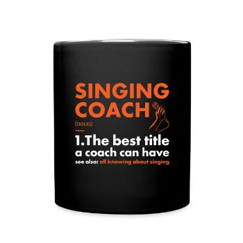 Singer Coach Definition Singing - Tasse einfarbig - Schwarz - Vorne