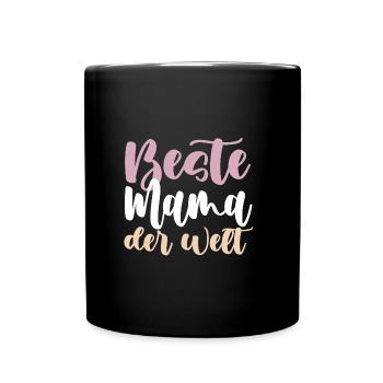 Beste Mama - Tasse einfarbig - Schwarz - Vorne