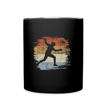 Rétro - Vintage - Silhouette Escrime - Mug uni - noir - Devant