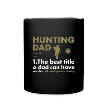 Hunter Dad Definition Hunting - Full Colour Mug - black - Front