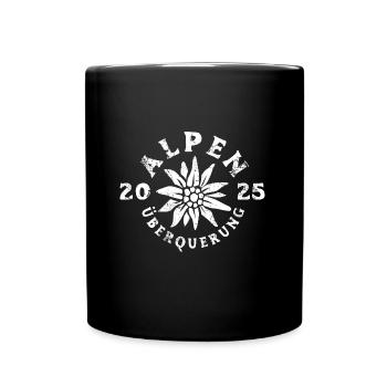 Alpenüberquerung Alpen Überquerung 2025 Wandern - Tasse einfarbig - Schwarz - Vorne
