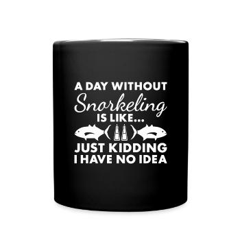 Snorkeler Une journée sans snorkeling - Mug uni - noir - Devant