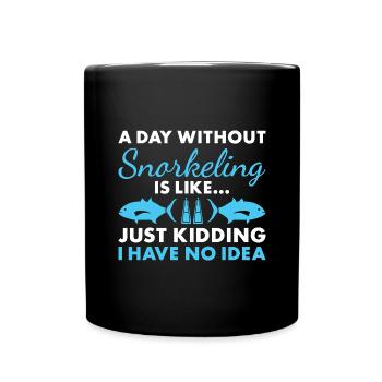 Snorkeler Une journée sans snorkeling - Mug uni - noir - Devant
