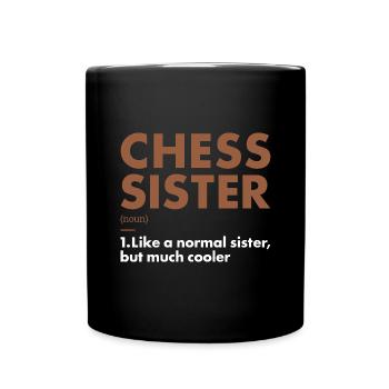 Chess Player Sister Definition Chess - Tasse einfarbig - Schwarz - Vorne