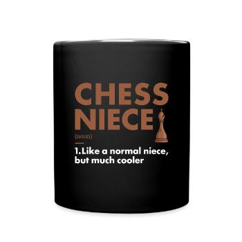 Chess Player Niece Definition Chess - Tasse einfarbig - Schwarz - Vorne