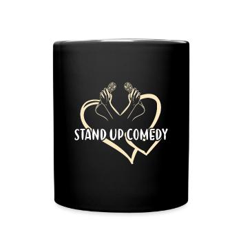 Comedian Heart Stand Up Comedy - Full Colour Mug - black - Front