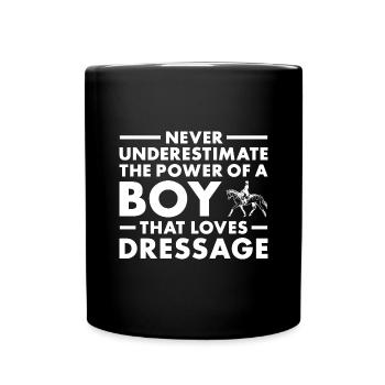 Rider Never Underestimate The Power Of A Boy - Full Colour Mug - black - Front