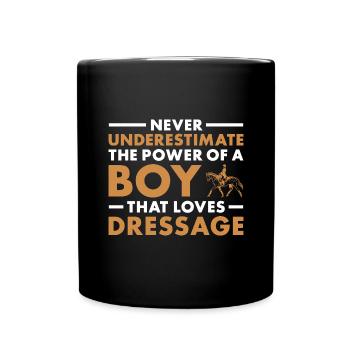 Rider Never Underestimate The Power Of A Boy - Full Colour Mug - black - Front