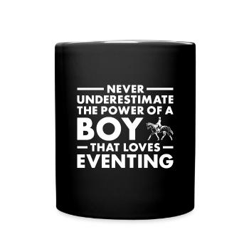Rider Never Underestimate The Power Of A Boy - Full Colour Mug - black - Front