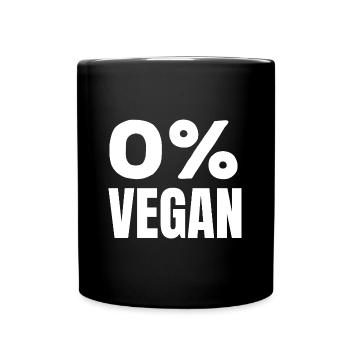 No Vegan Funny Meat BBQ Grilling Food - Full Colour Mug - black - Front