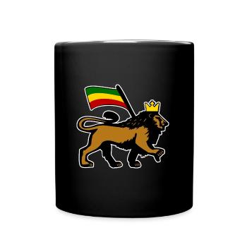 Lion Reggae - Tasse einfarbig - Schwarz - Vorne